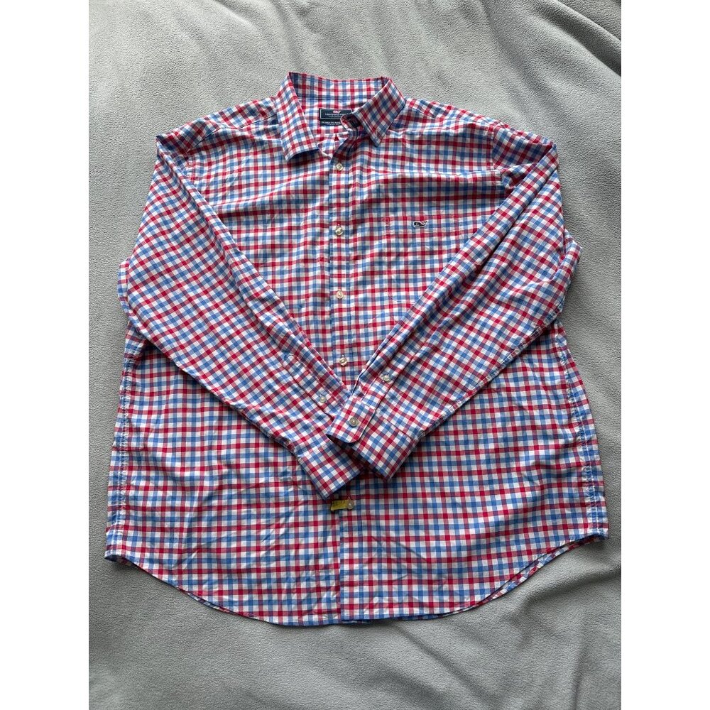 Vineyard Vines‎ Shirt XXL Performance Classic Fit Tucker Patriotic Long Sleeve